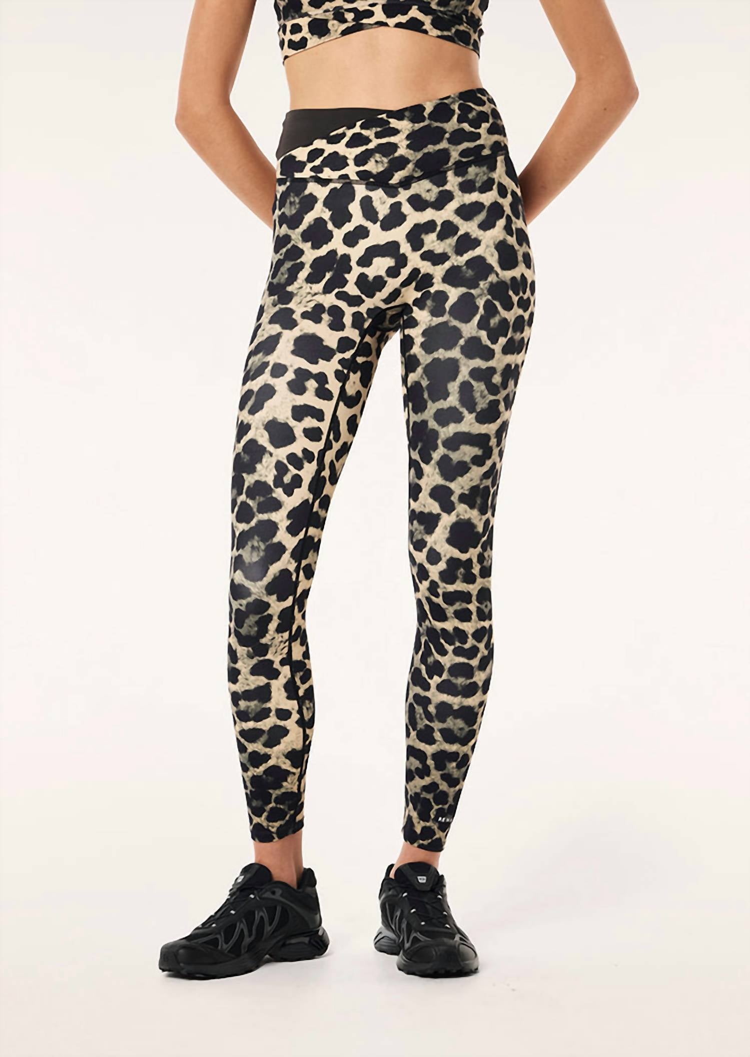 P.E. NATION Wander Full Length Legging in leopard print smokestone - women's pants