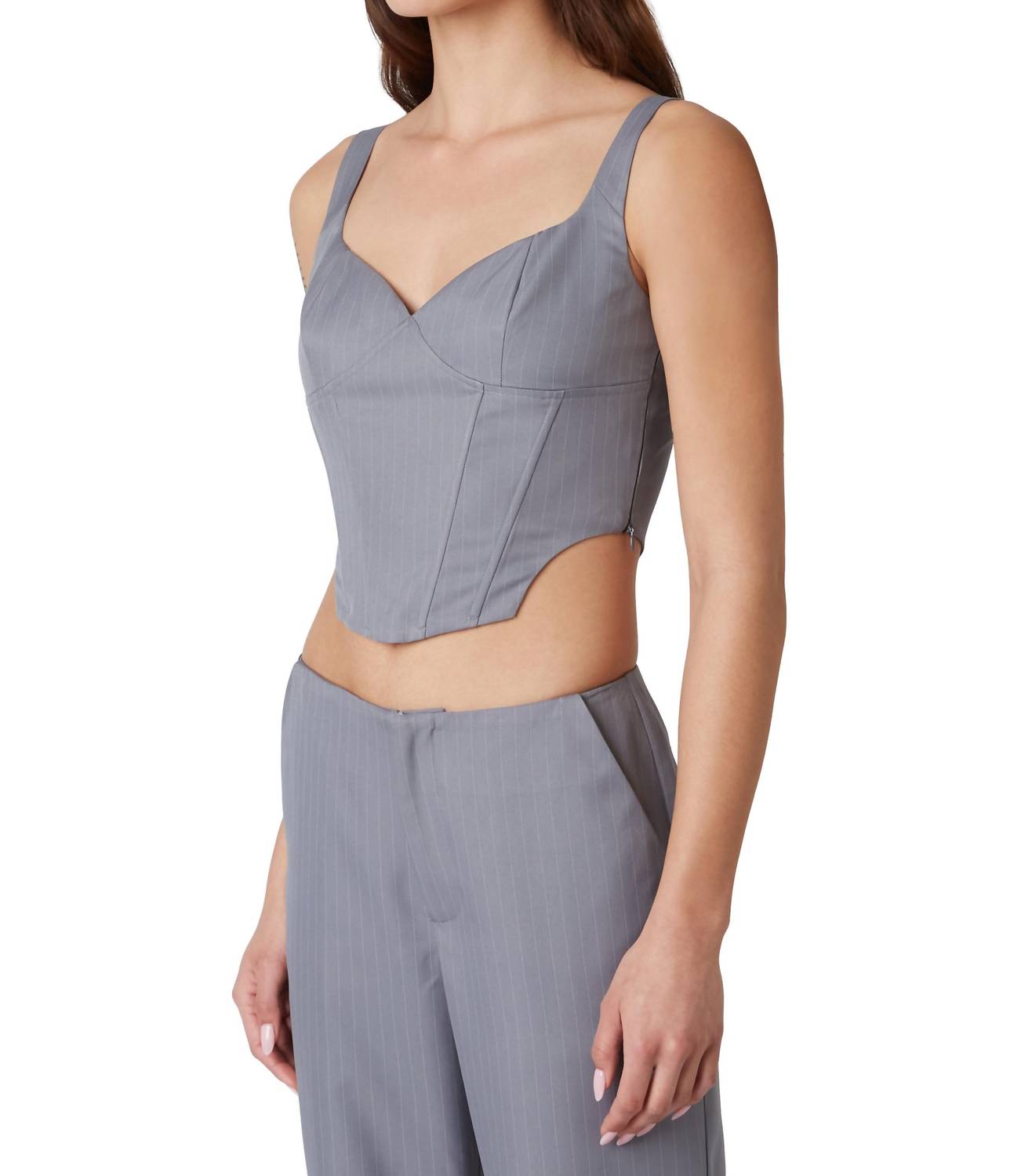 Nia - Noa Pin Stripe Corset Top