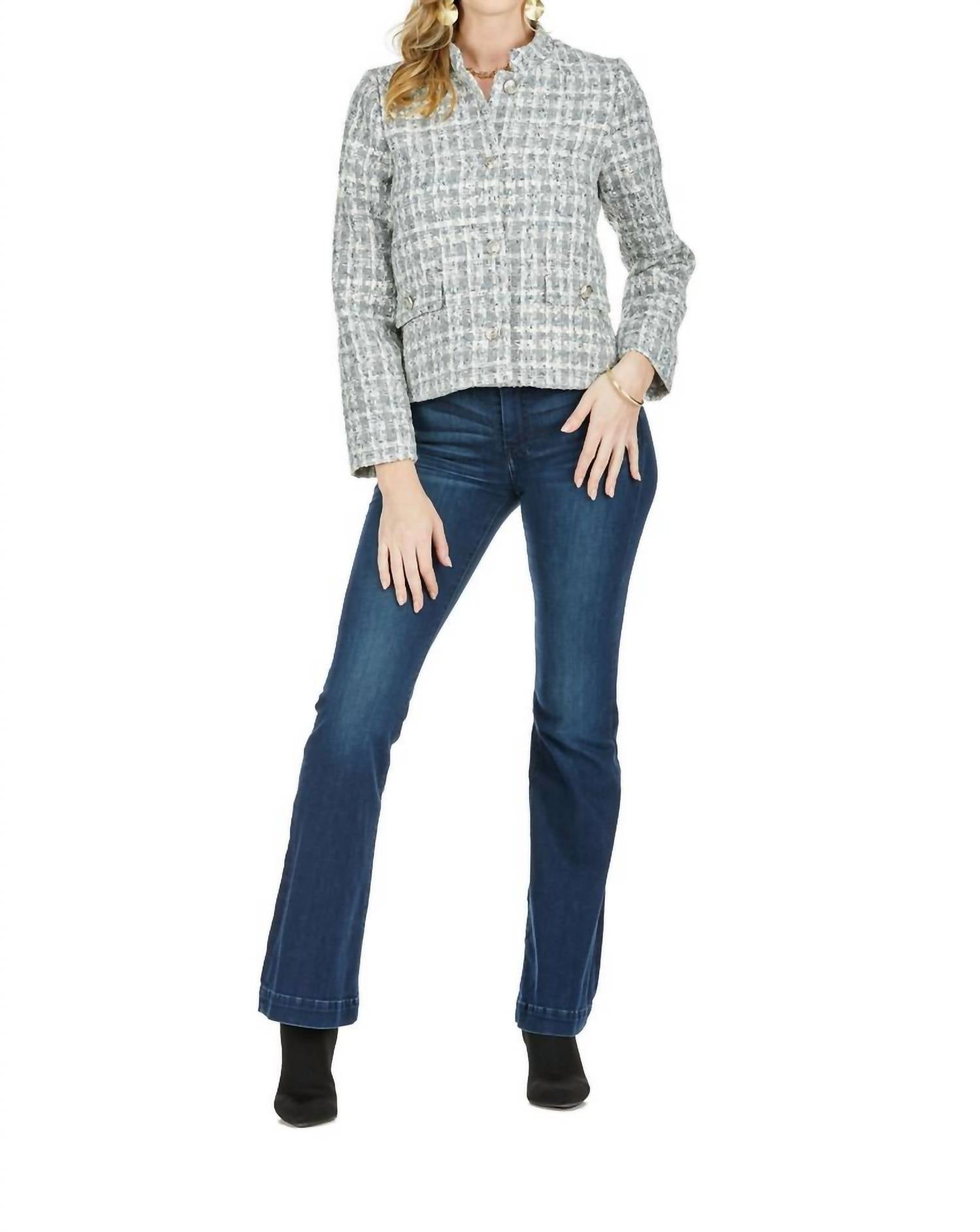 Jade - Stand Collar Crop Jacket