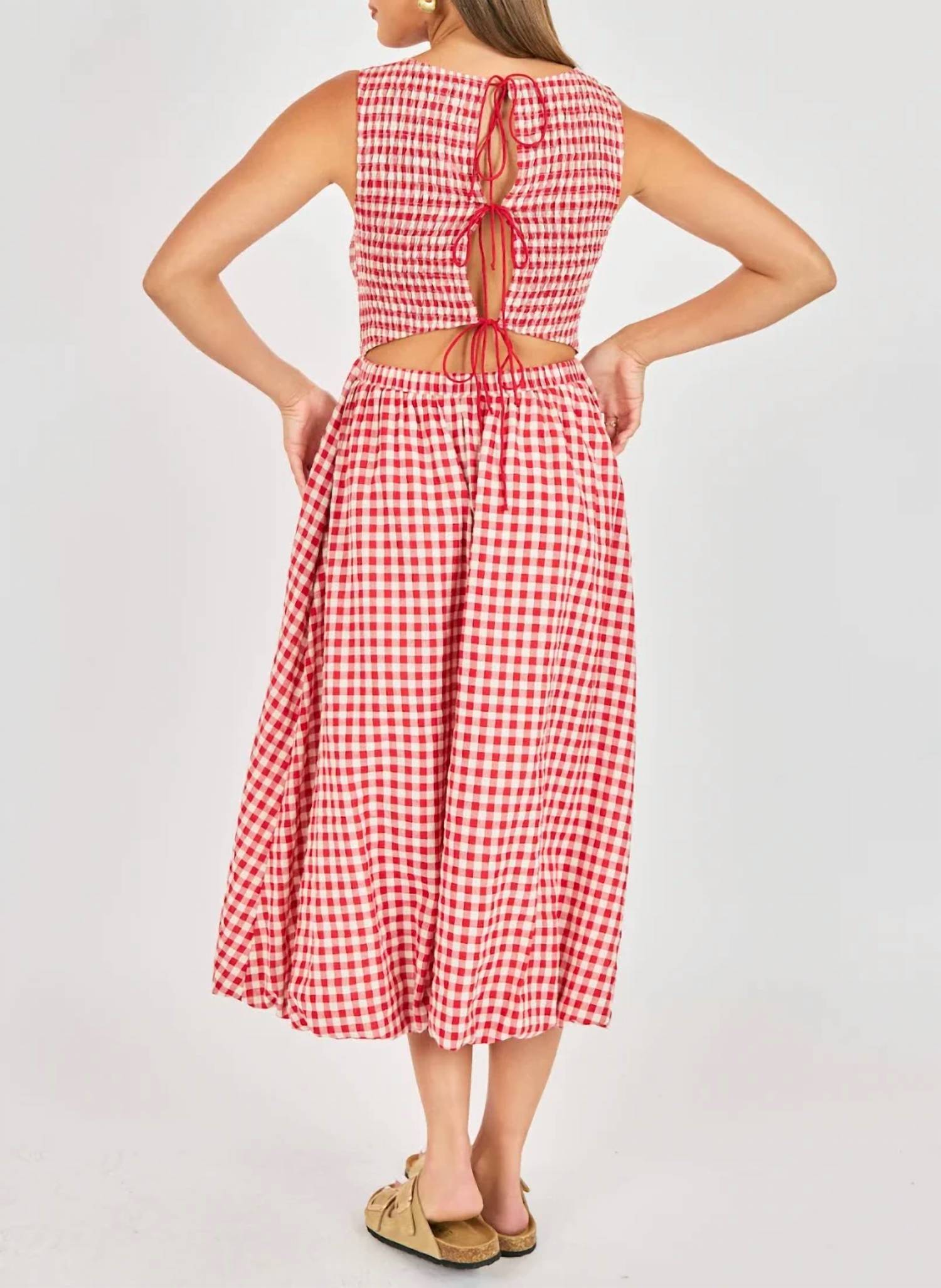 Sadie & Sage - Checkered Midi Dress