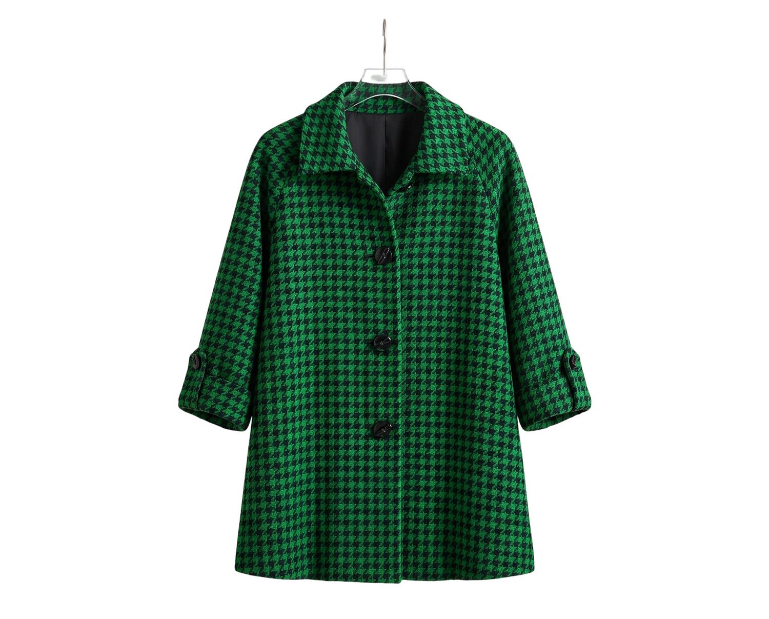 Boho Chic Women's Swing Coat in green - women's jacket