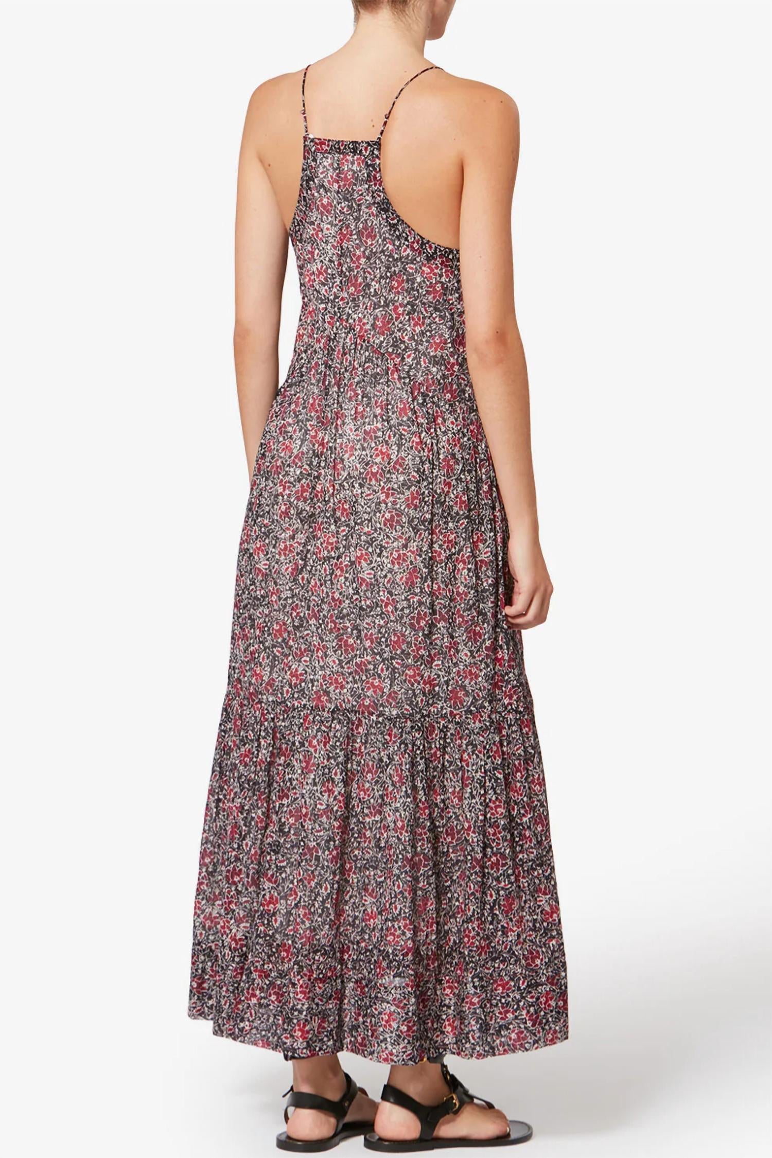 ISABEL MARANT Sabba Dress in crushed berry - women's dress - detail view