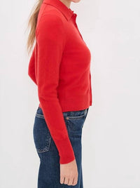White + Warren - Cashmere Collared Cardigan