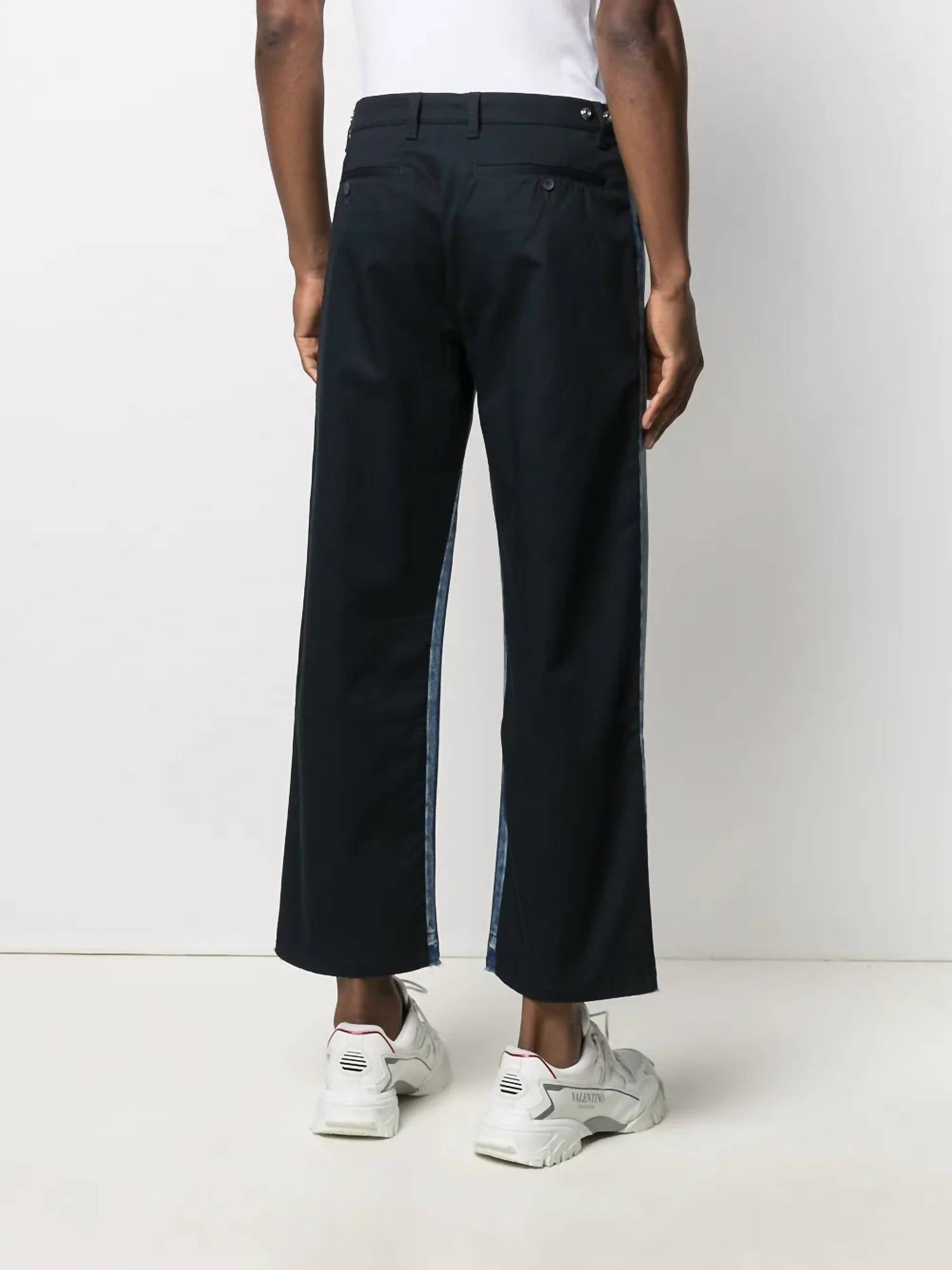 Valentino - Dual Material Denim Trousers