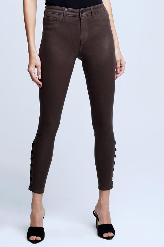 L'Agence - Piper Coated High-rise Skinny Jean