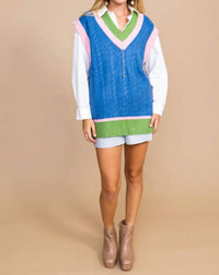 Frnch - Color Block Sweater Vest