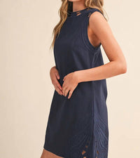 &Merci - Briar Embroidered Shift Cut Out Mini Dress