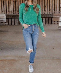 Kancan - Tera High Rise Cuffed Mom Jeans