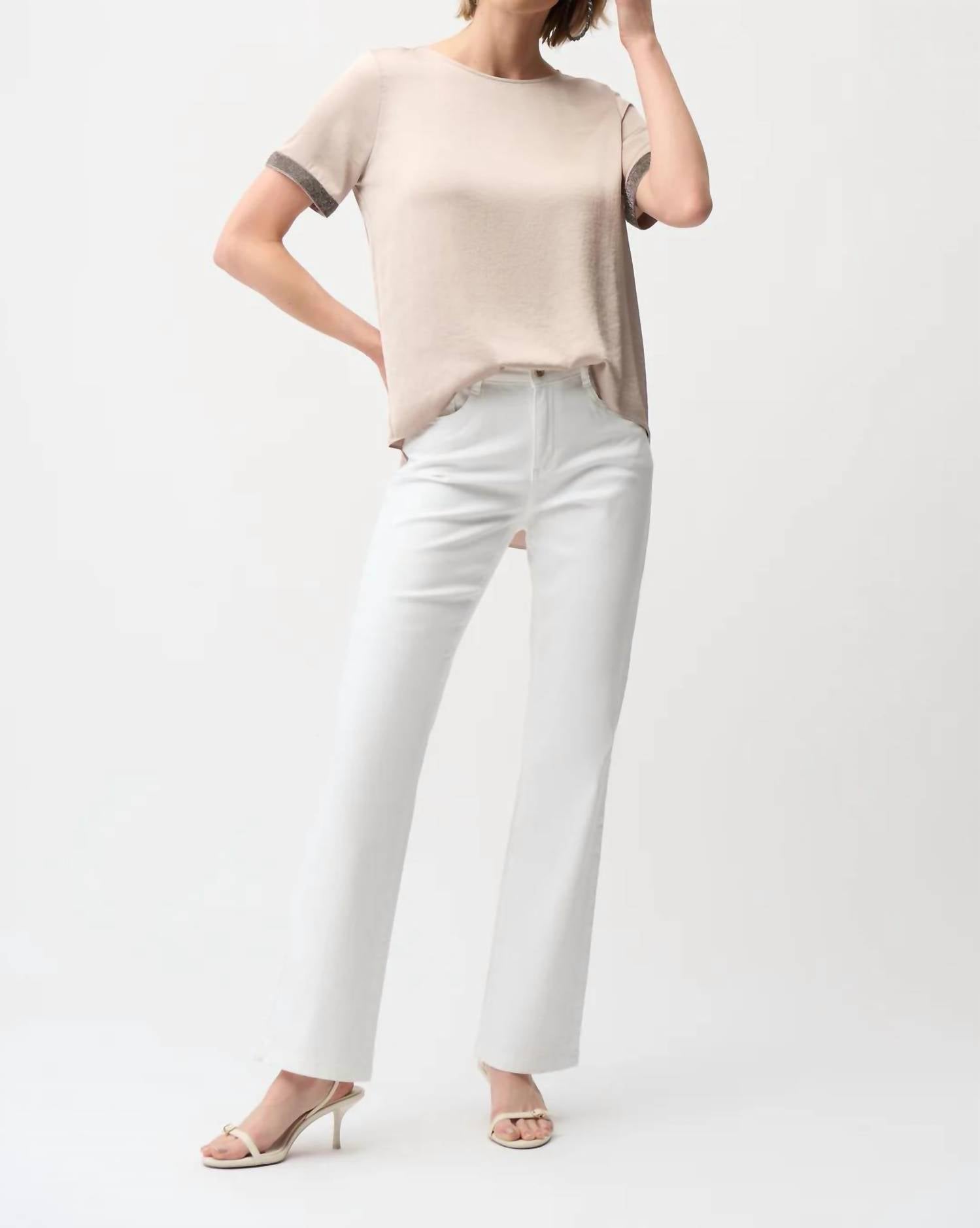 Joseph Ribkoff - Satin Top With Rhinestones Detail Style