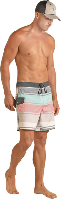 Rock & Roll Denim - Men's Striped Swim Trunks