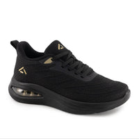 Andrea Women’s Casual Athletic Sneakers With Cushioned Sole in black - women's sneaker