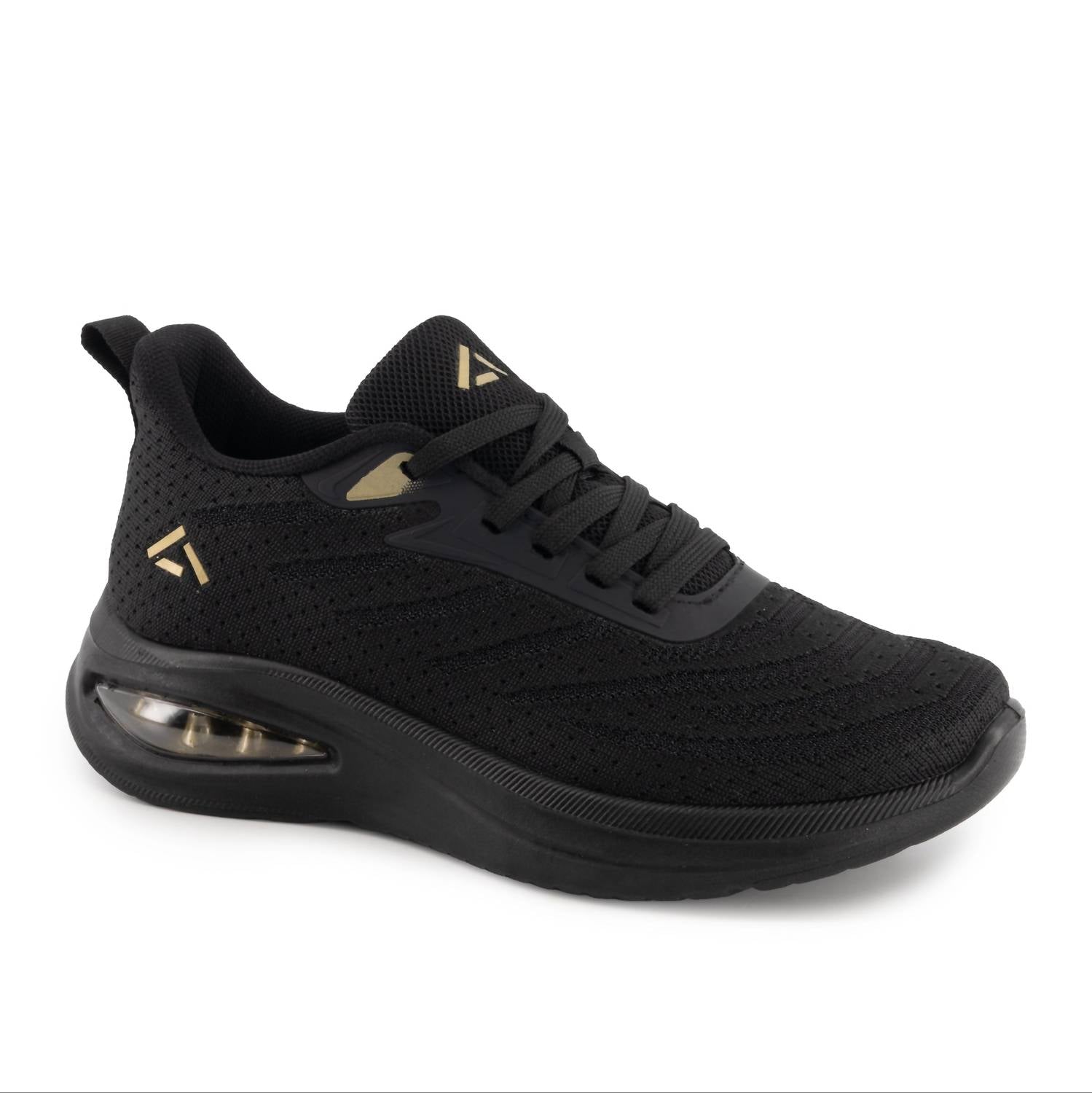 Andrea Women’s Casual Athletic Sneakers With Cushioned Sole in black - women's sneaker