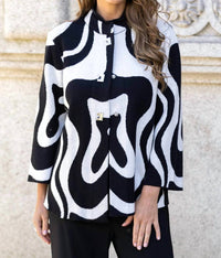 Frank Lyman - Belina Abstract Print Knit Jacket