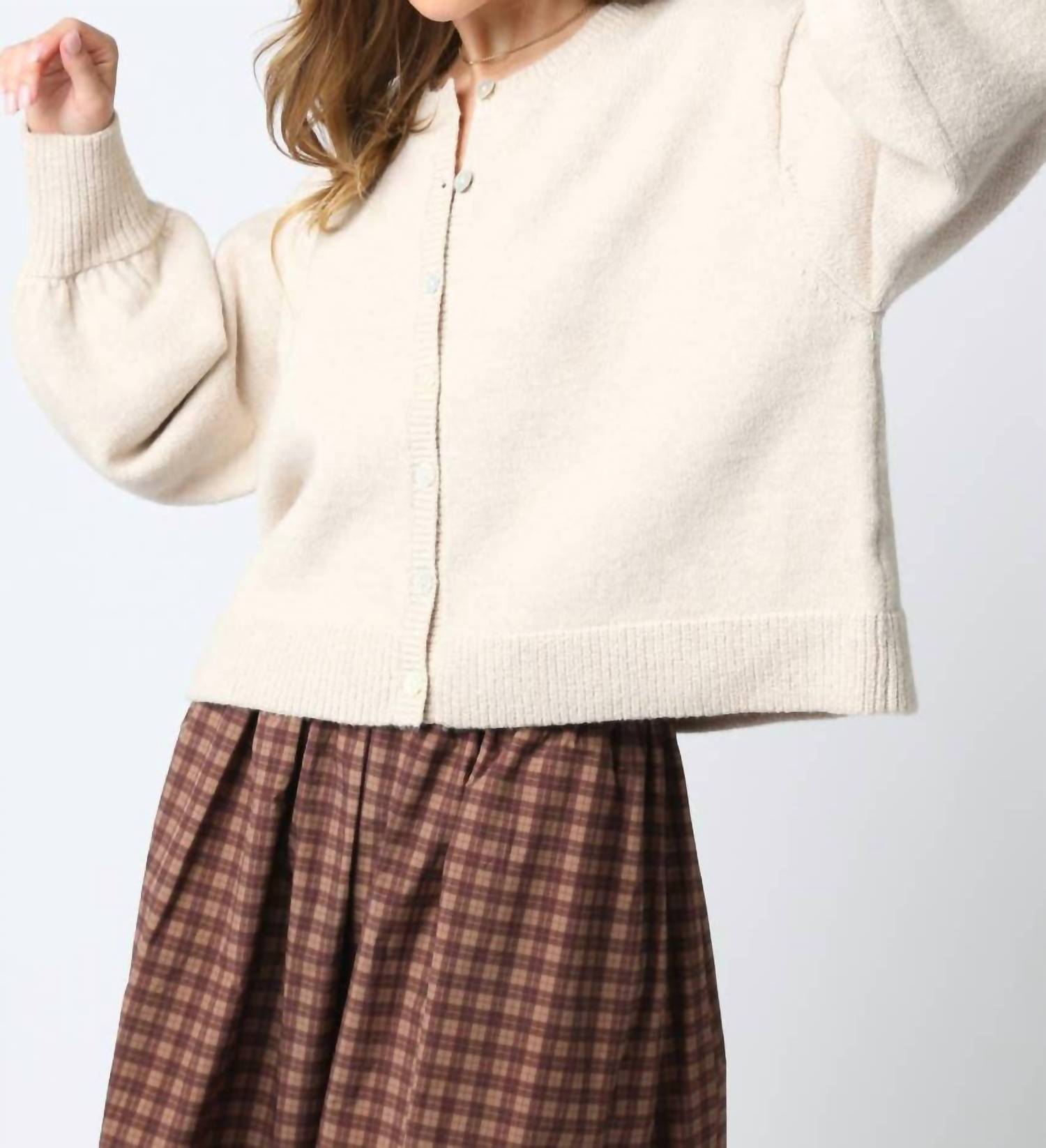Olivaceous - Lina Knit Cardigan Top