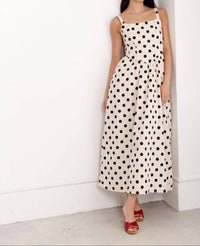 A Bronze Age Aura Midi Dress in polka dot - women's dress