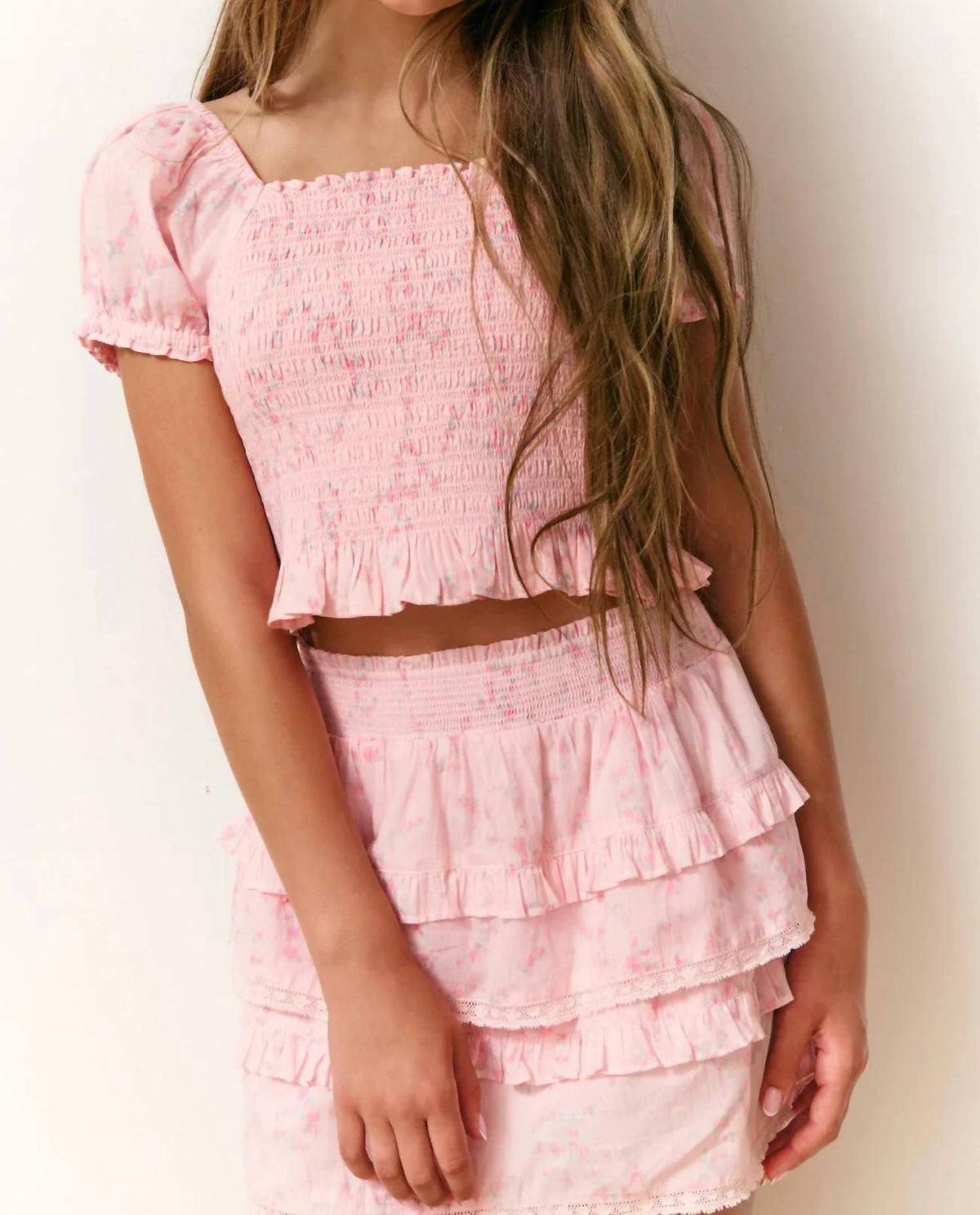 Loveshackfancy - Girl's Fabielle Luna Rosa Fleur Top