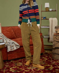 Blu Pepper - Stripe Cable Knit Button Down Cardigan