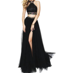 Sherri Hill - High Halter Neck Prom Dress