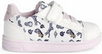 GEOX Girls Djrock Sneakers in white pink - kids' sneaker - detail view