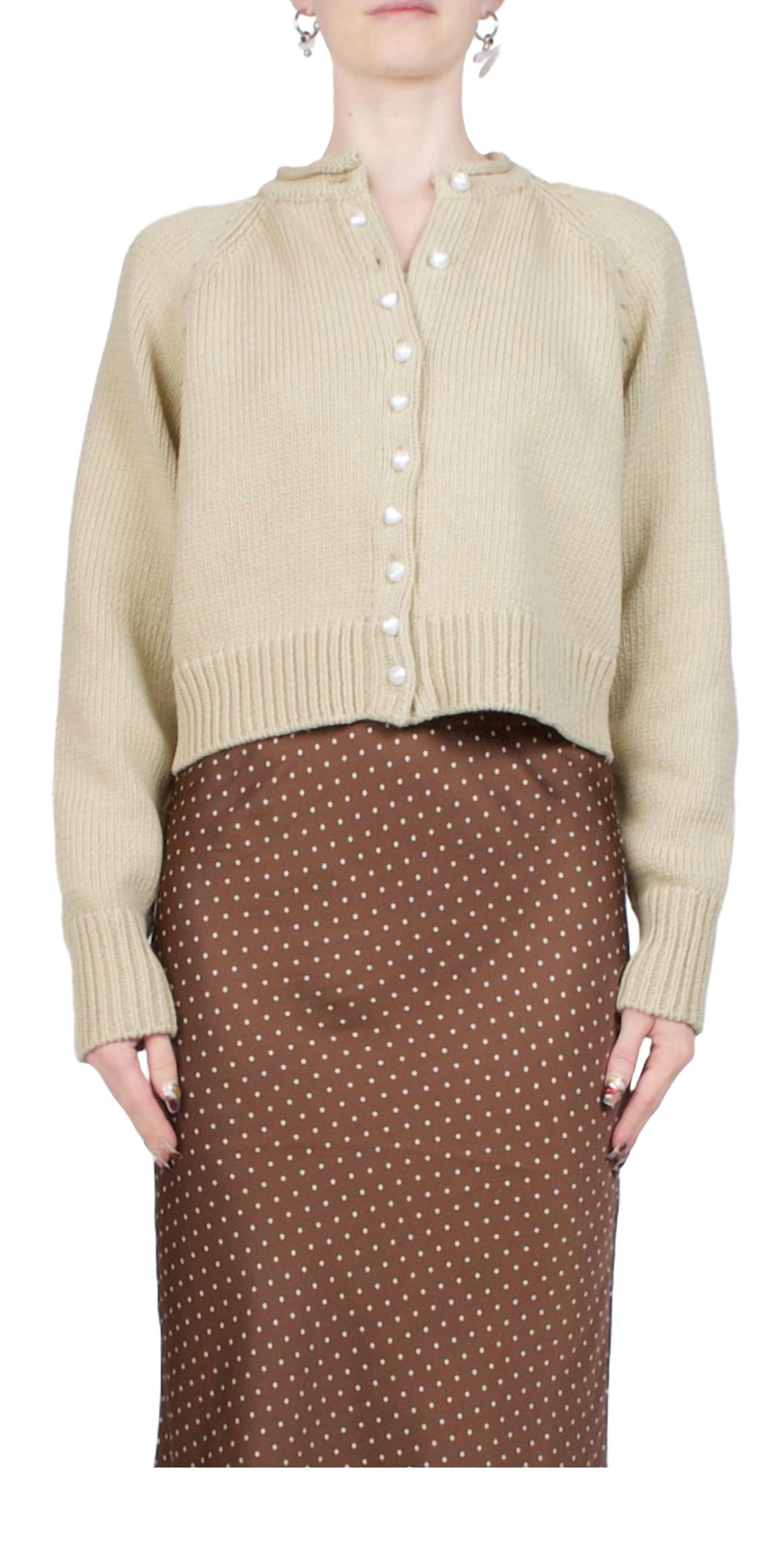 CIAO LUCIA Coletti Cardigan in khaki - women's cardigan