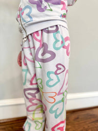 T2Love - Girl's Pastel Hearts Joggers