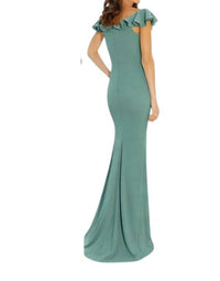 Morilee - Portrait Neckline Ruffle Dress