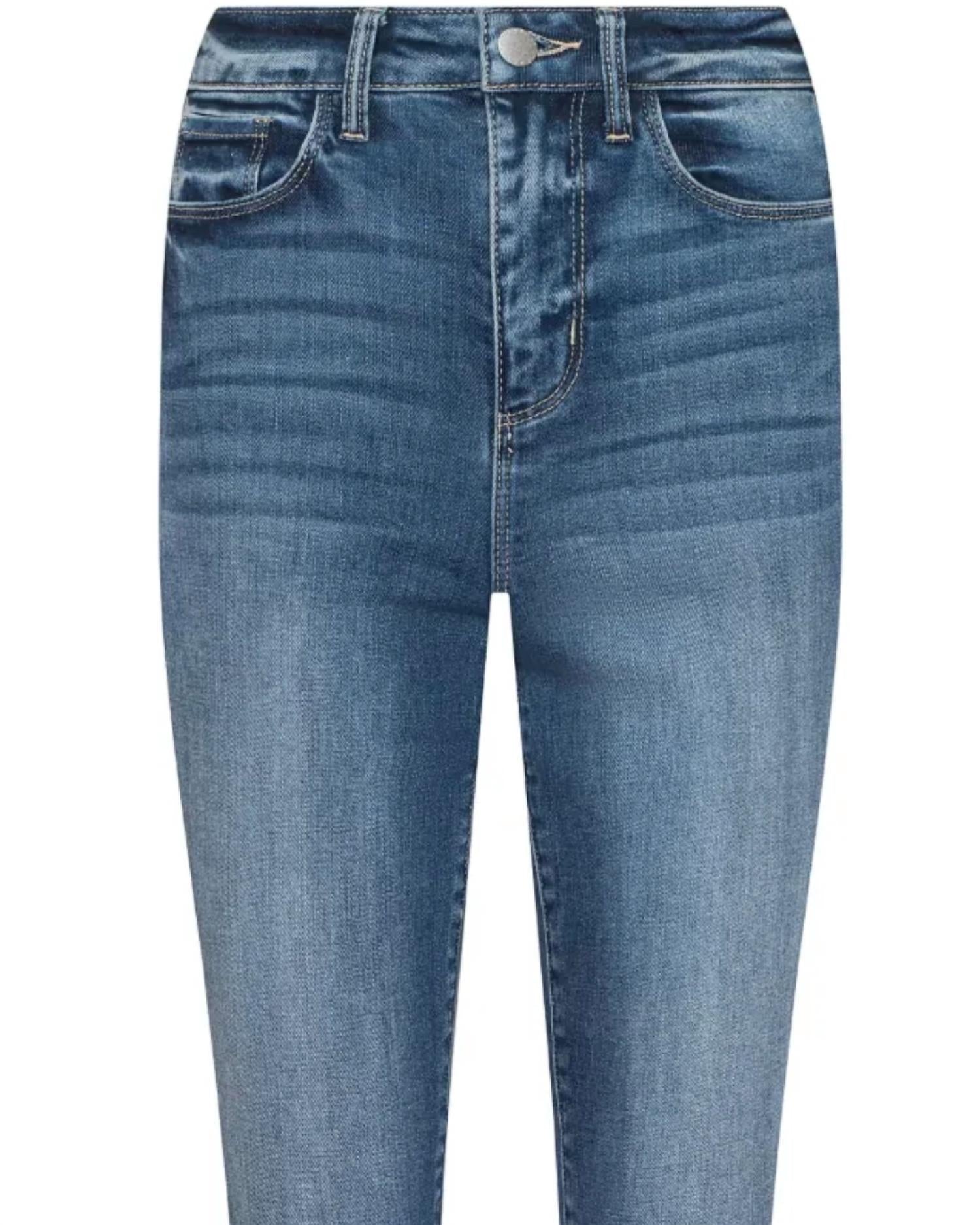 L'Agence Women's Celestia Ultra High Rise Slim Jean in cambridge - women's jeans - detail view