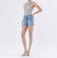 Vervet By Flying Monkey - High Rise Shorts With Patch Pockets