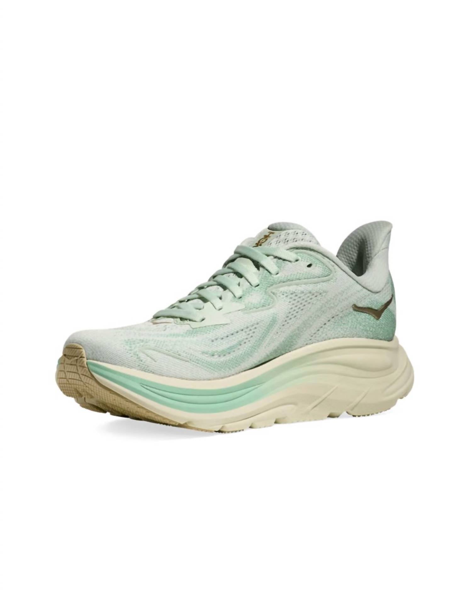 Hoka Women's Clifton 10 Running Shoes in sea glass jadeite - women's sneaker - alternate view