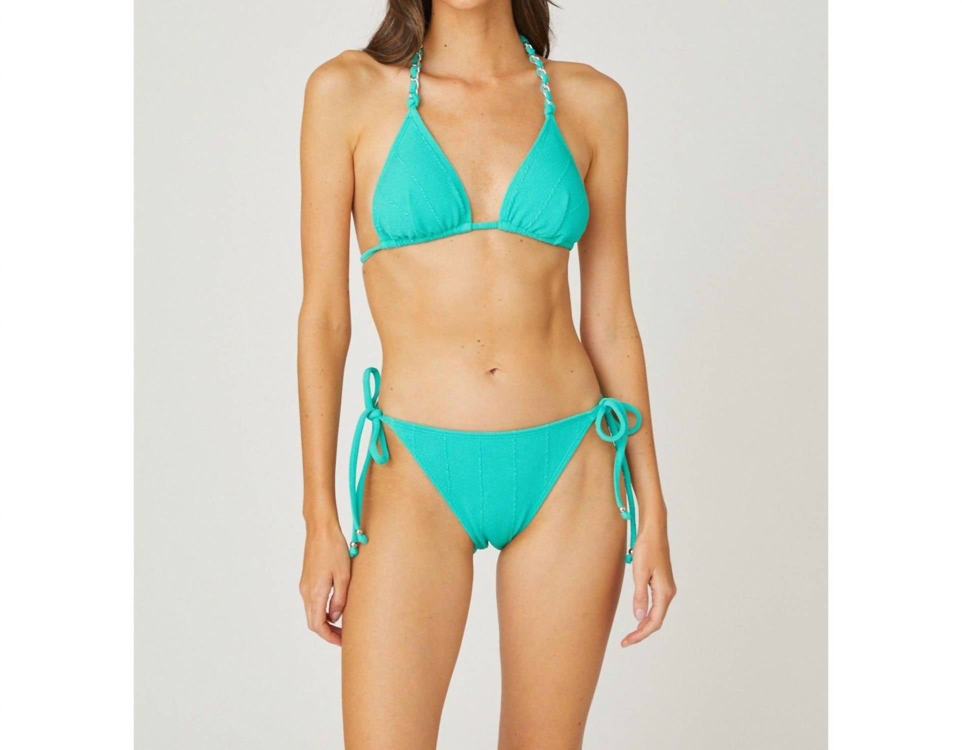 Shoshanna - Rib Texture Clean Triangle Bikini Top