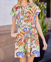 Jade - leaf mosaic dress