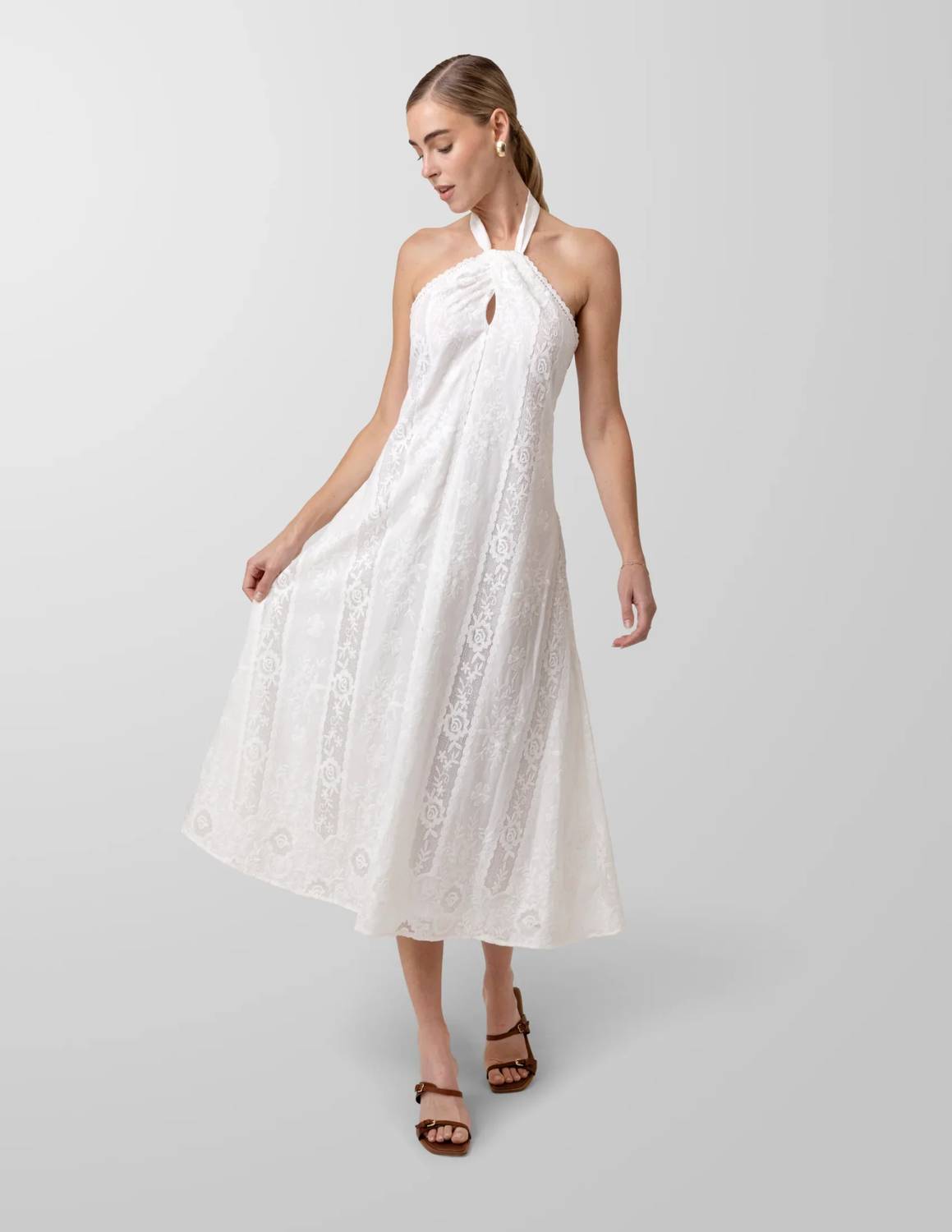Line And Dot - Pienza Halter Midi Dress