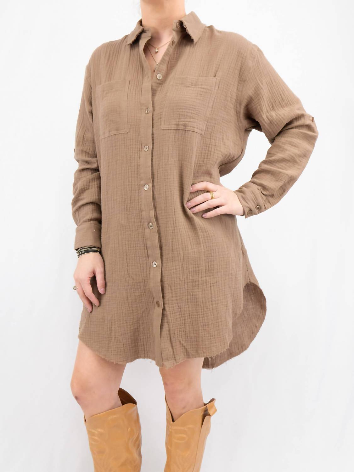 Mittoshop - Not Your Bf's Sleeve Mini Dress