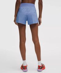 lululemon Fast and Free High Rise Split Short - 3" in prep blue - women's shorts - alternate view