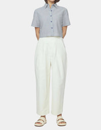 7115 By Szeki - Striped Cropped Shirt