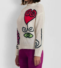 The Wolf Gang - El Ojo Knit Sweater - beige - clothing - cotton