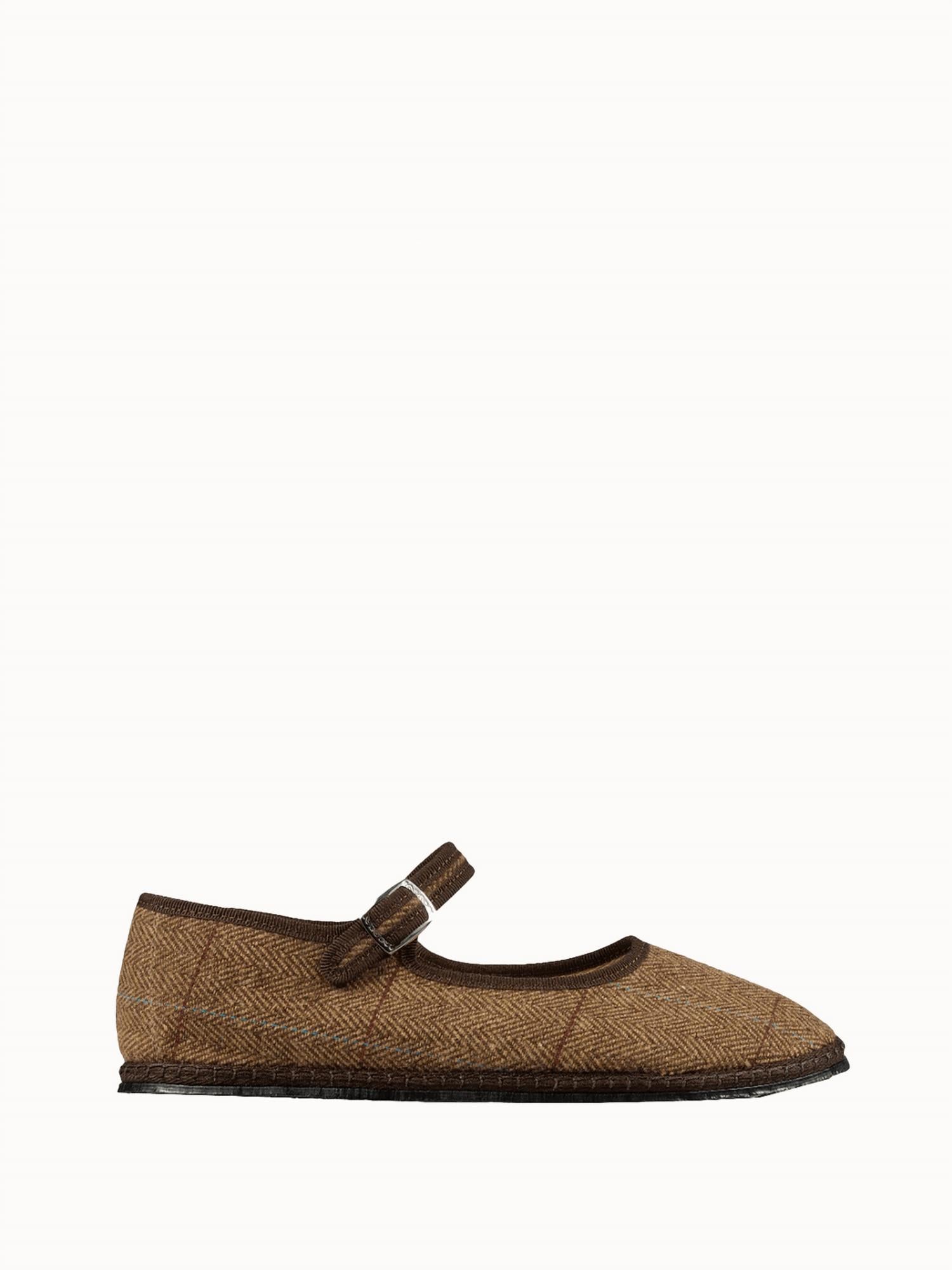 Vibi Venezia - Women's Textured Mary Jane Wool Flat