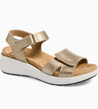 OnFoot Women's Marta Sandal in metalzido taupe 2 - women's sandal