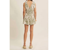 In February - Tropical Lightweight Rayon Blend Romper