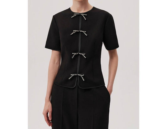 Exquise - Dove Short Sleeve Blouse