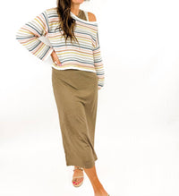 SAGE THE LABEL Abigail Spring Sweater in pink multi - women's sweater