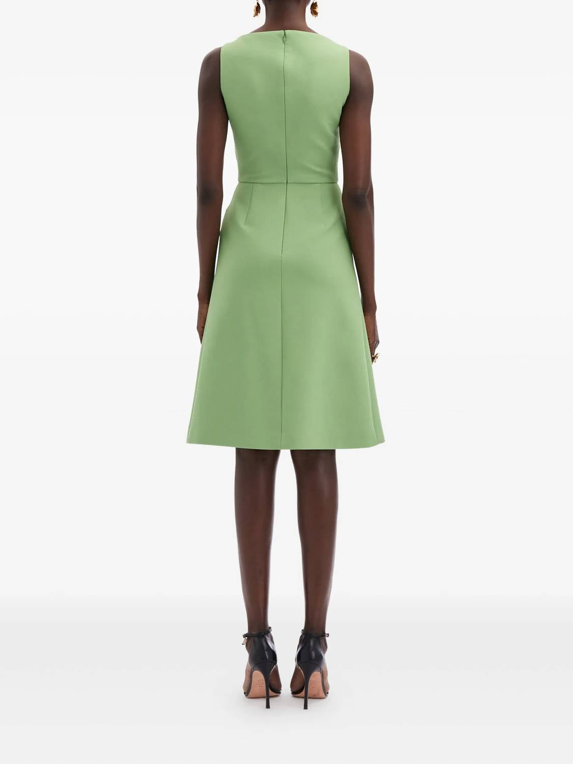 Oscar De La Renta - Sleeveless Inverted Button Dress