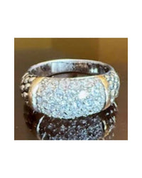 P & K Jewelry Women's Sterling Cubic Zirconia Dome Ring in silver - women's jewelry