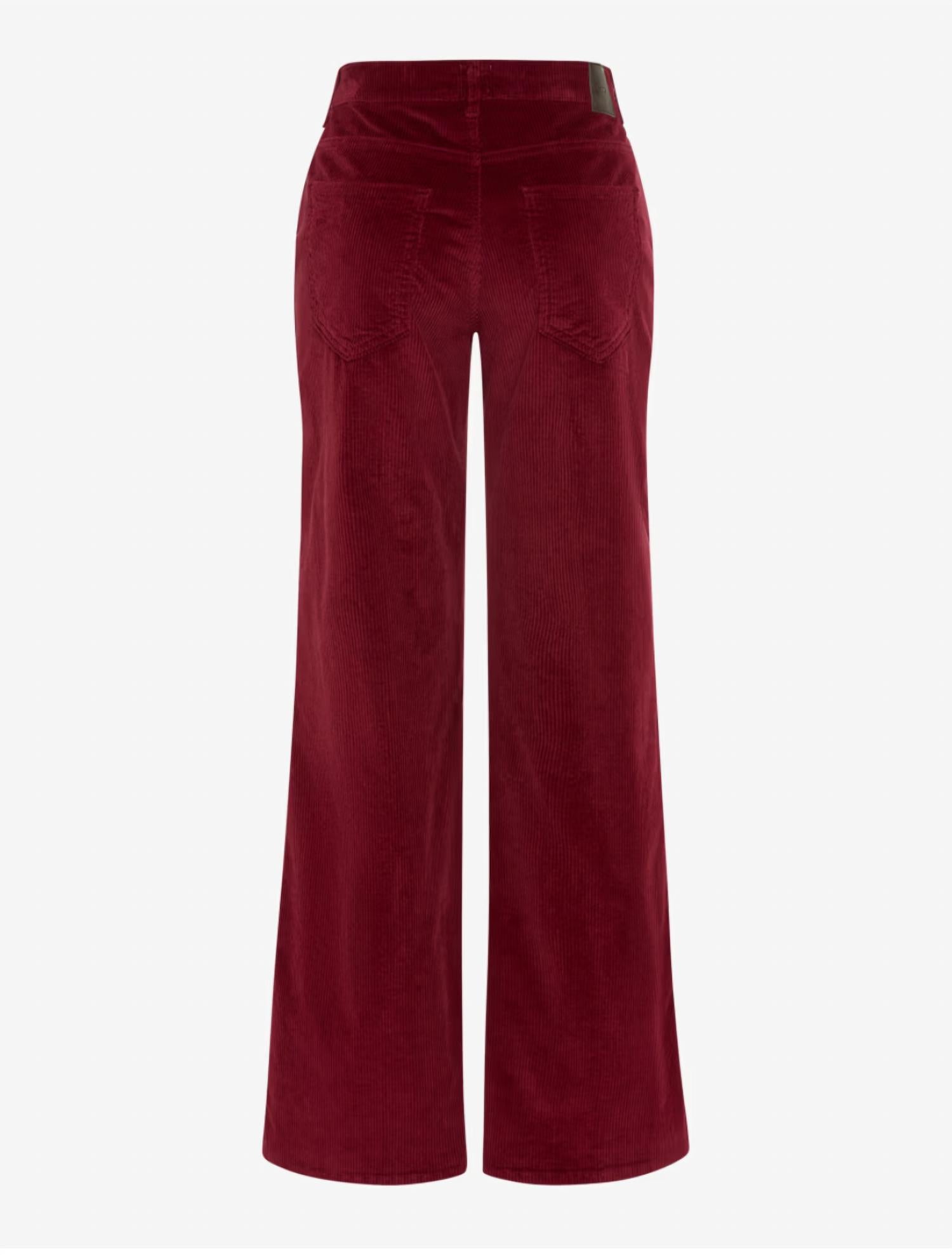 Brax Corduroy Wide Leg Palazzo Pants in mulberry - women's pants - view 7