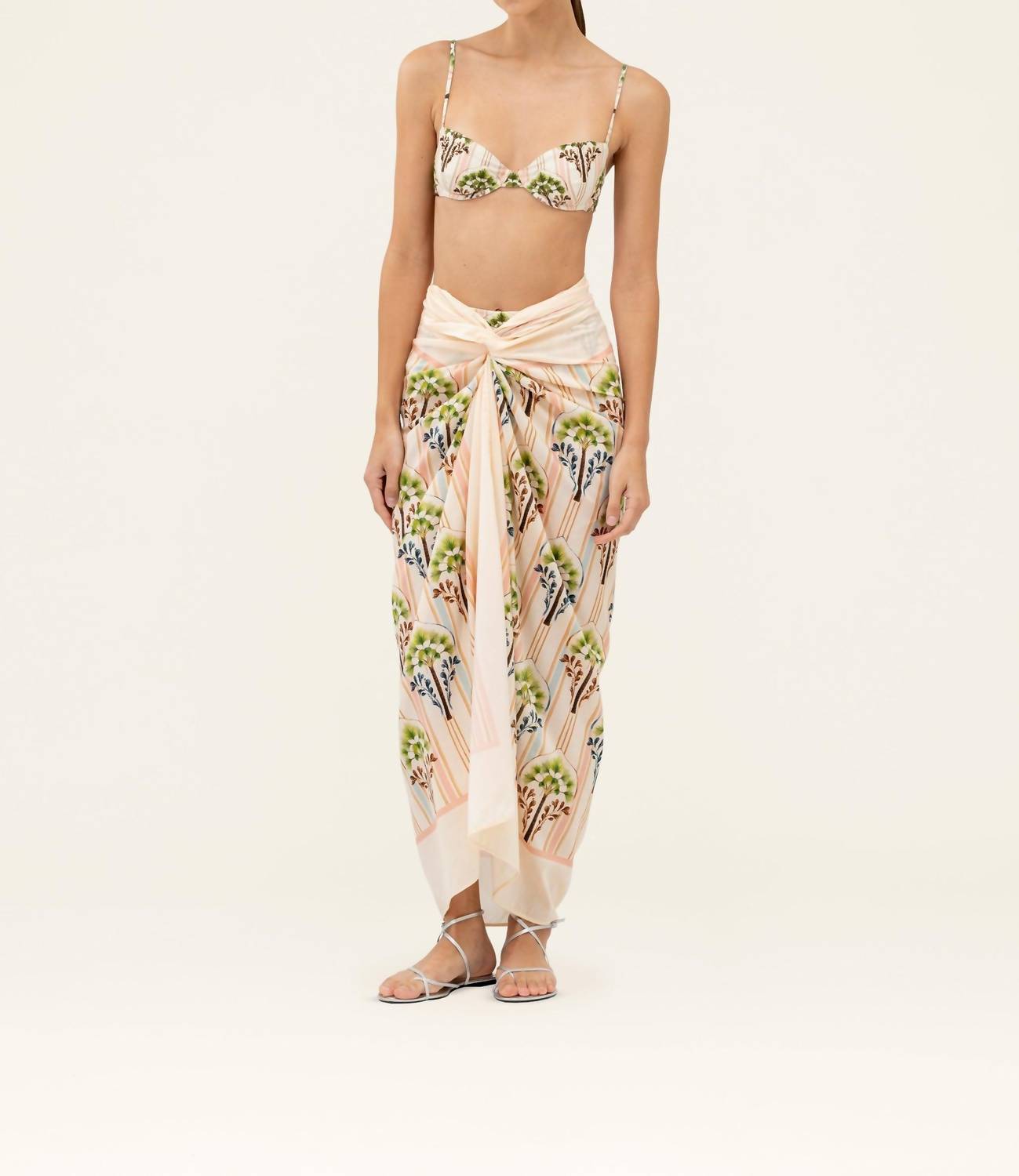 Agua By Agua Bendita - Lavanda Moriche Palm Printed Pareo