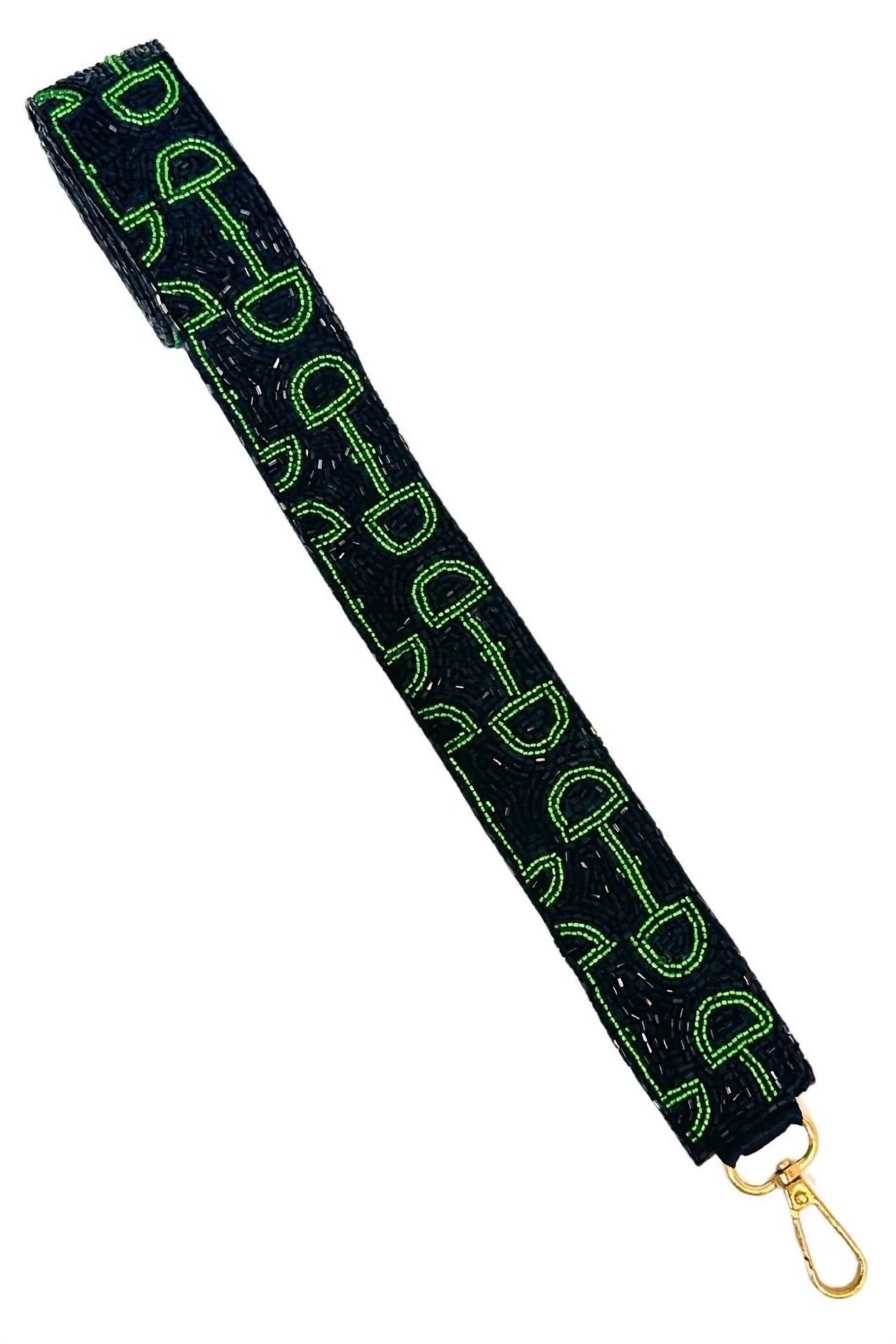 Gameday Luxe Women's Horsebit Beaded Strap in black green - women's item