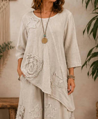 Paperlace - Women's Boho Cotton Star & Swirl Top