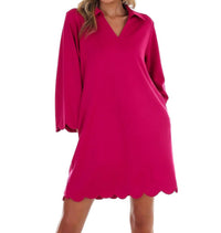 Jodifl - Women's Simply Styled Scallop Mini Dress