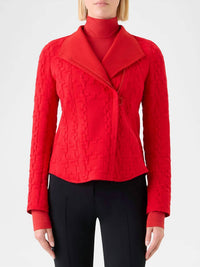 Akris Punto - Women's Glen Check Asymmetrical Zip Biker Jacket