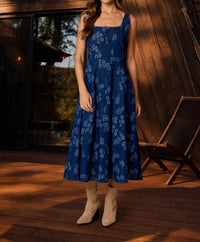 Blu Pepper - Saddlebrook Floral Denim Dress